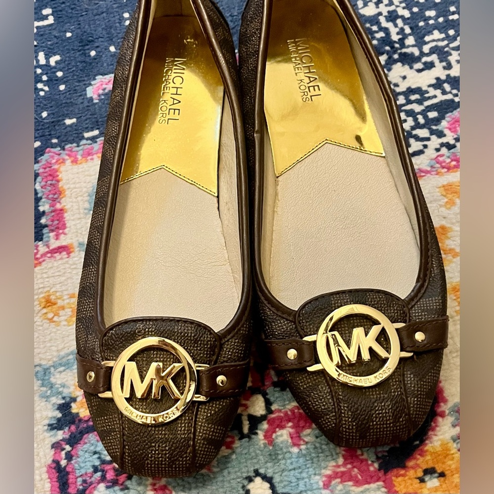 Michael Kors Fulton Signature Slip On Moccasin Ballet Flats